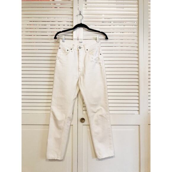 Moussy Howa Distressed Jeans in White - Picture 1 of 7